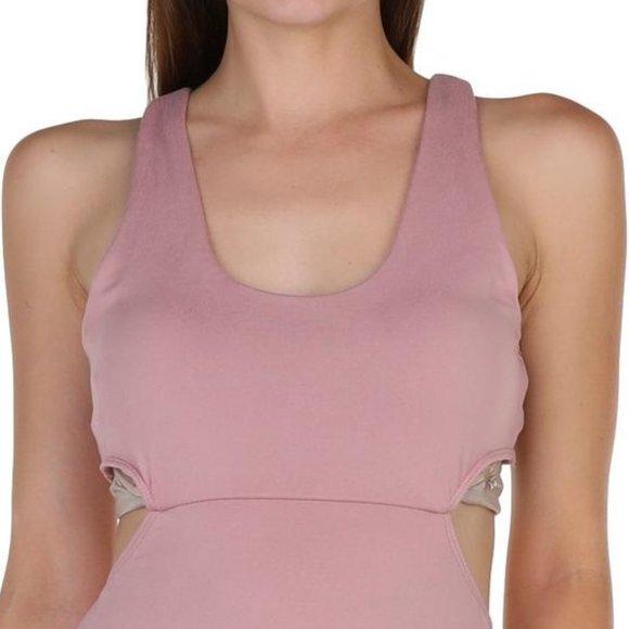 Heart & Hips Juniors Large Sleeveless Cut out back Dress Solid Soft Pink NEW/NWT - Picture 3 of 7